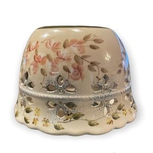 Home Interiors Wildflower Romance Candle Jar Shade Topper Garden Themed